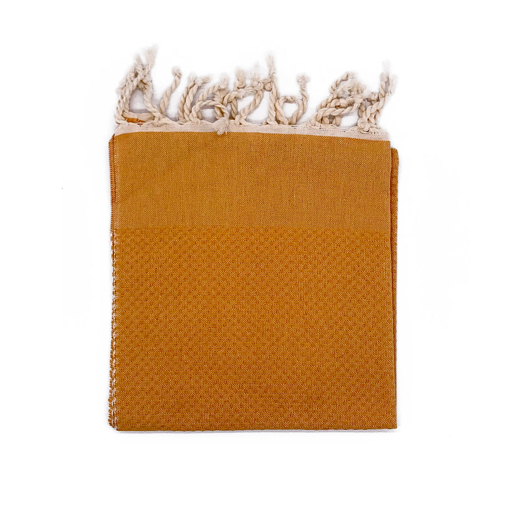 Eigenlabel Fouta Honeycomb Ocker div. Größen