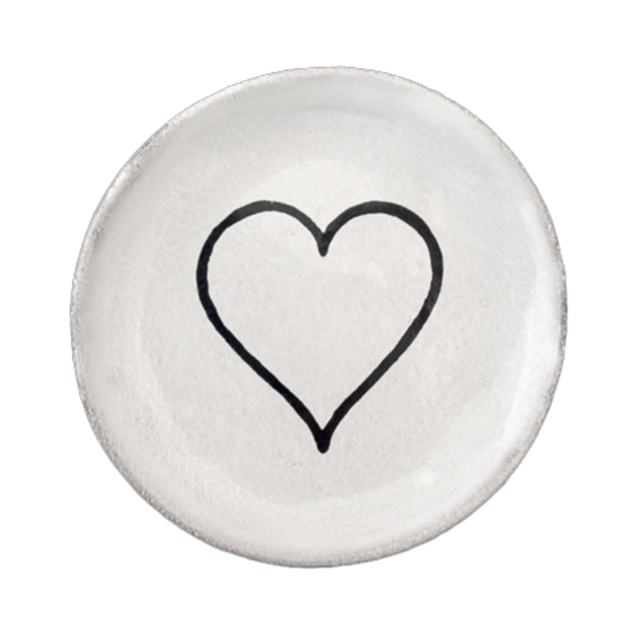 John Derian Line Heart - Plate