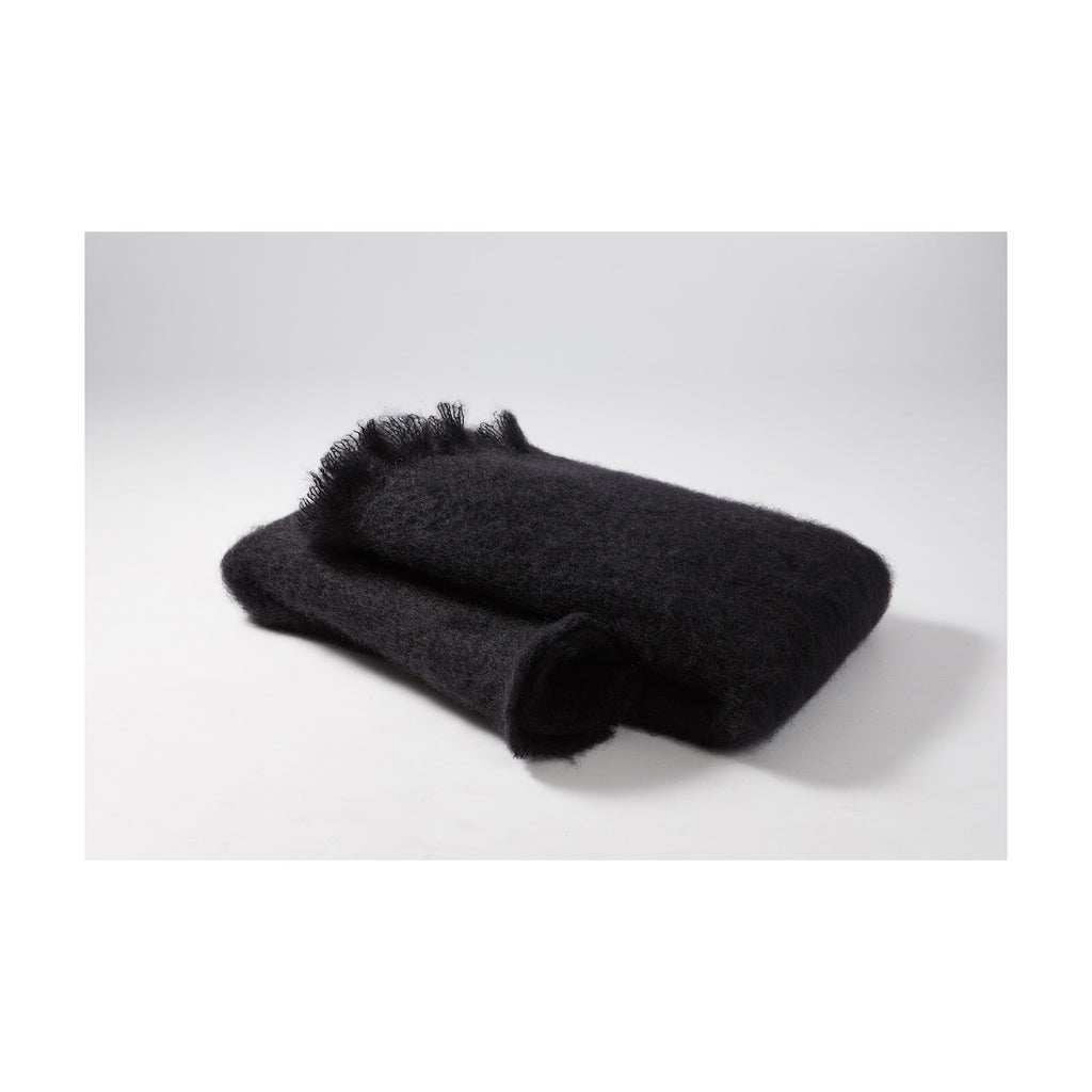 Schal Mohair - schwarz - 18x170