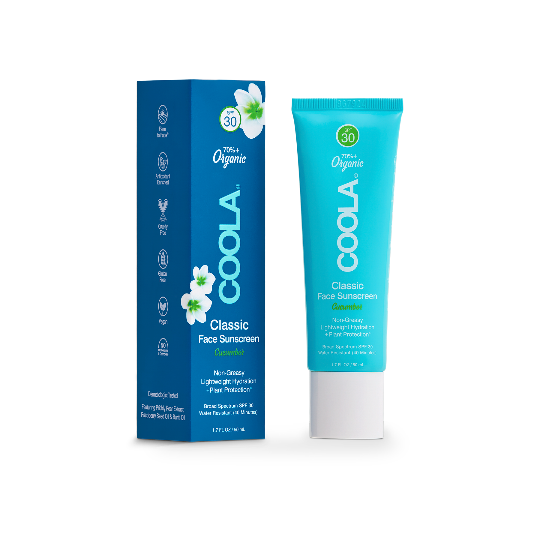 Coola - Classic Face Sunscreen - Cucumber 30 SPF
