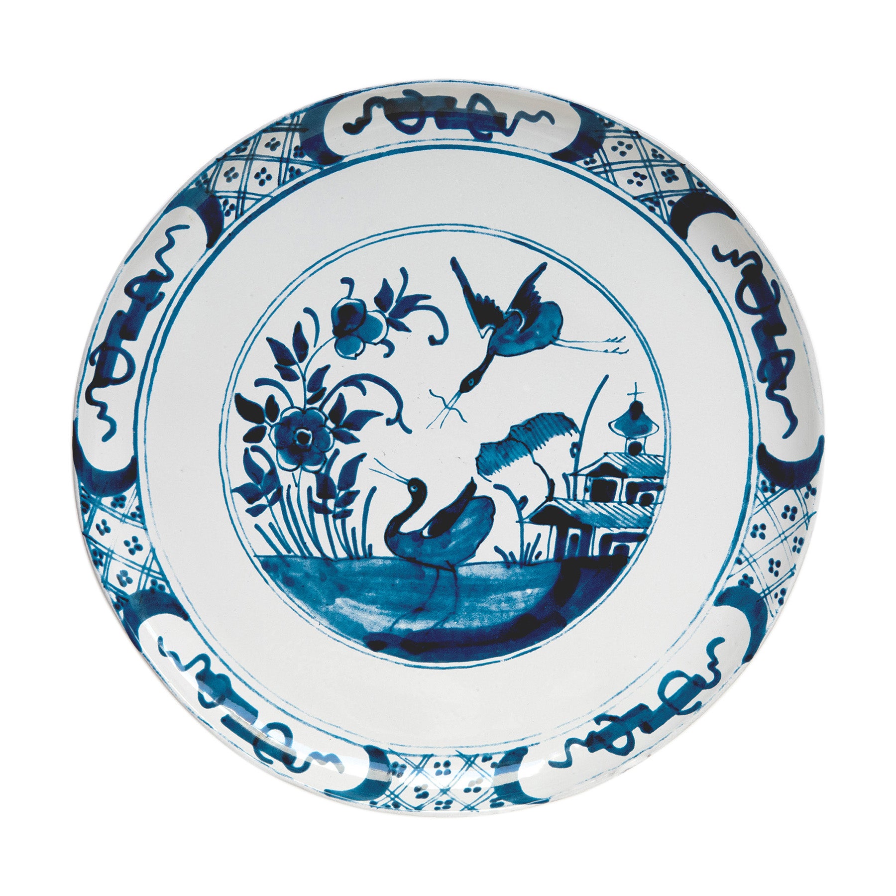 Large Pond Heron Dinner Plate