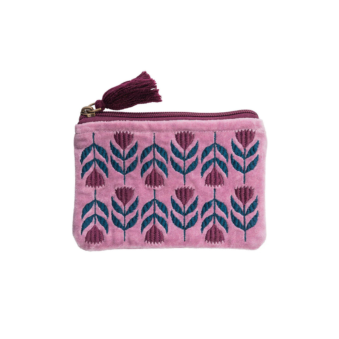 Tranquillo Samttäschchen - Violette Blüten