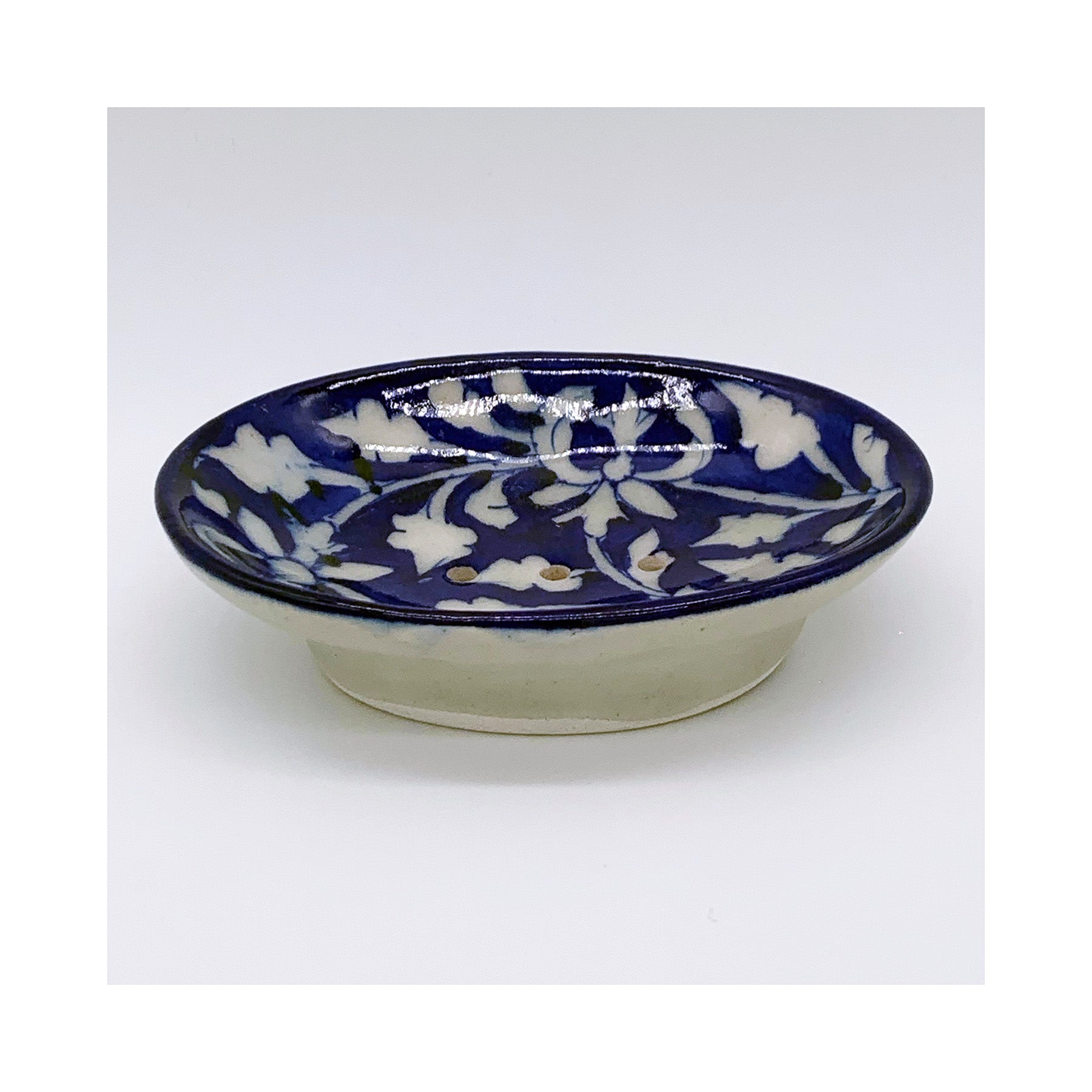 Seifenschale aus Jaipur-Keramik - Blau