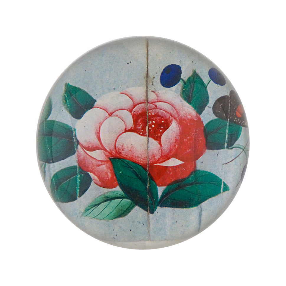 Chinese Rose - Dome Paperweight