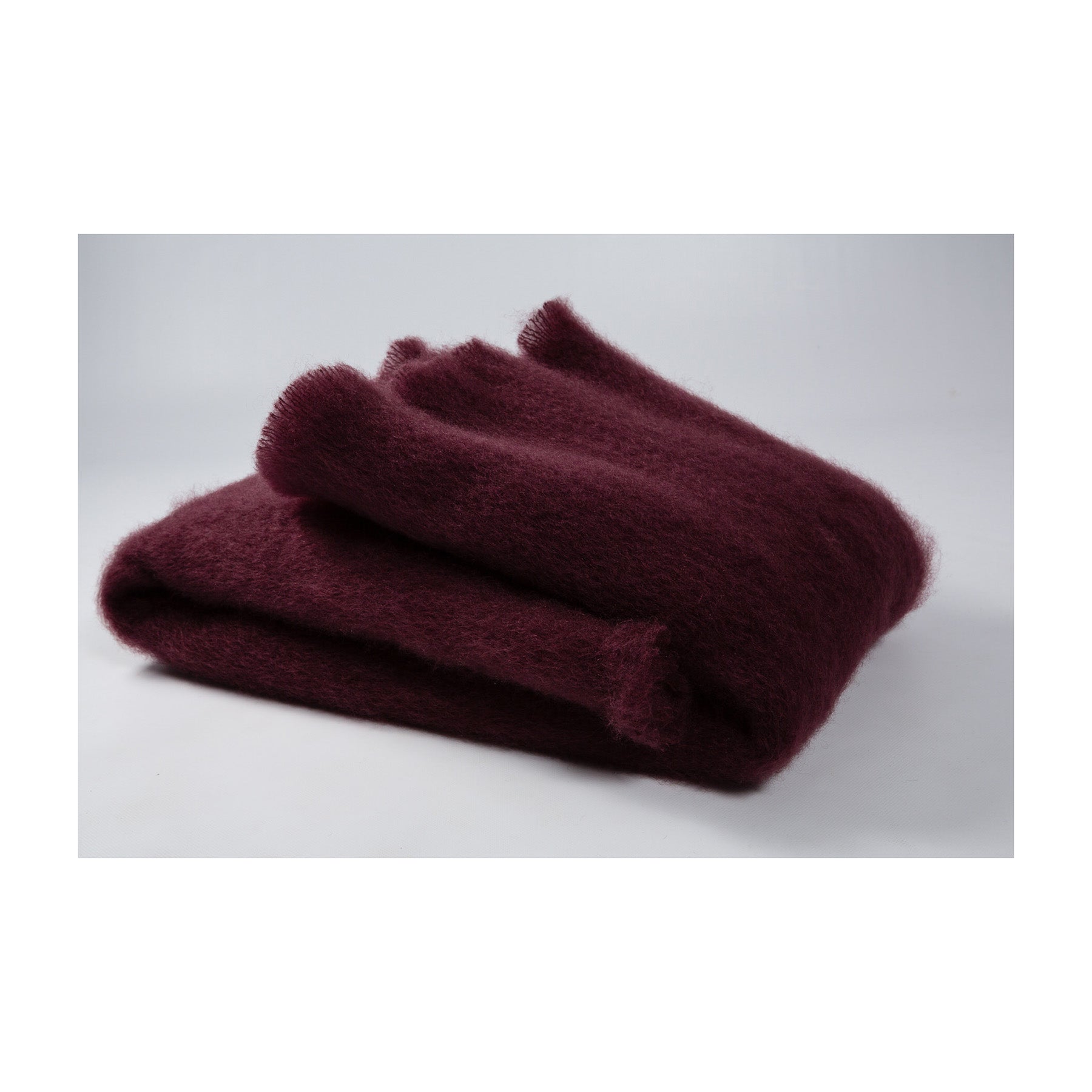 Mantas Ezcaray Schal Mohair Ref 332  18x170 weinrot